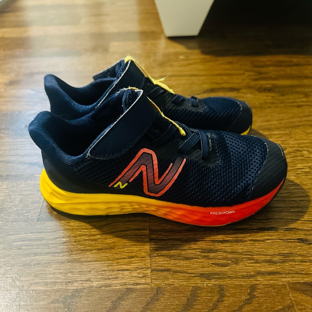 New Balance Kids Sneakers - Navy, Yellow, and Red